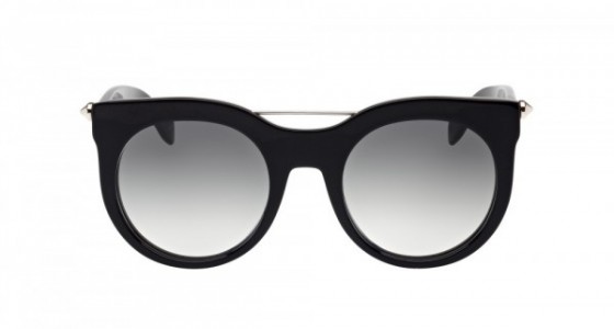 Alexander McQueen AM0001S Sunglasses, 001 - BLACK with GREY lenses