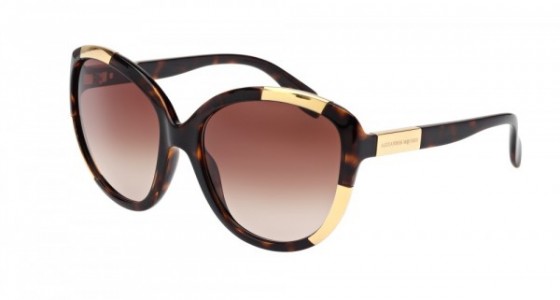 Alexander McQueen AM0006S Sunglasses, AVANA with BROWN lenses