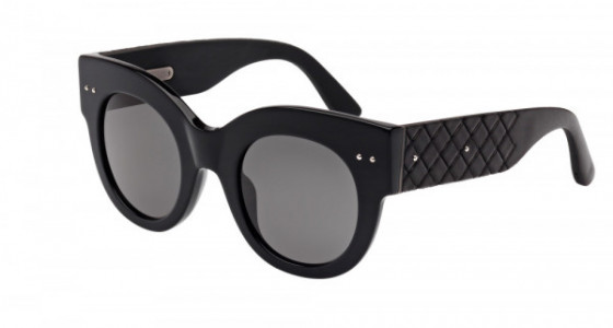 Bottega Veneta BV0008S Sunglasses, BLACK with GREY polarized lenses