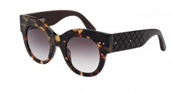 Bottega Veneta BV0008S Sunglasses, AVANA with BLACK temples and SMOKE lenses
