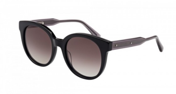 Bottega Veneta BV0002S Sunglasses, BLACK with GRAY temples and SMOKE lenses