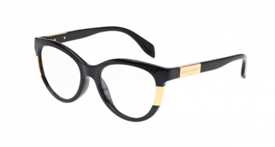 Alexander McQueen AM0009O Eyeglasses, BLACK