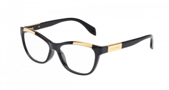 Alexander McQueen AM0010O Eyeglasses, BLACK