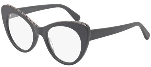 Stella McCartney SC0008S Eyeglasses, MATTE BLACK WITH SILVER