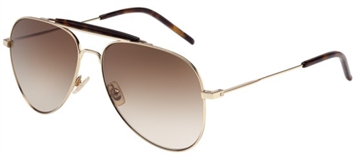 Saint Laurent SL 85 Sunglasses, 002 Gold with Gradient Brown Lens