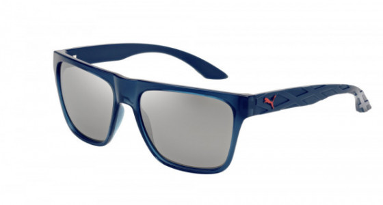 Puma PU0008S Sunglasses, 005 - BLUE with SILVER lenses