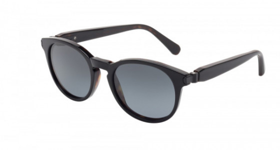 Brioni BR0004S Sunglasses, BLACK with GREY polarized lenses