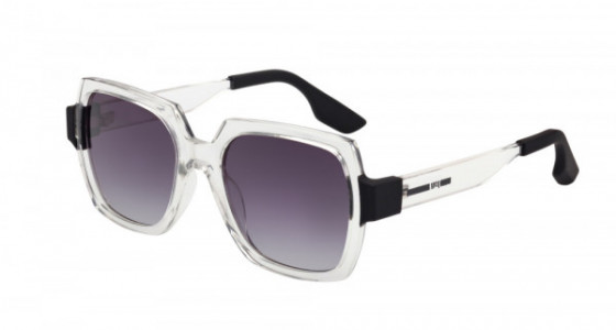 McQ MQ0013S Sunglasses, CRYSTAL with SMOKE lenses