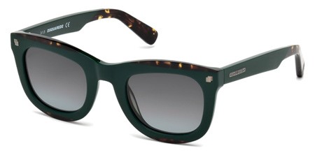 Dsquared2 MILO Sunglasses, 98B - Dark Green/other / Gradient Smoke