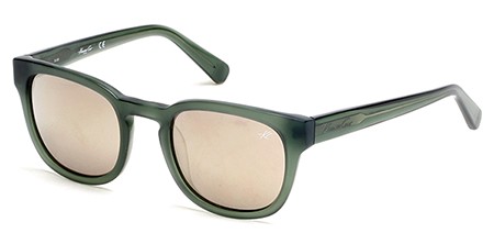 Kenneth Cole New York KC-7200 Sunglasses, 97C - Matte Dark Green / Smoke Mirror