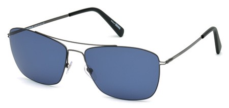 Montblanc MB594S Sunglasses, 08V - Shiny Gumetal  / Blue