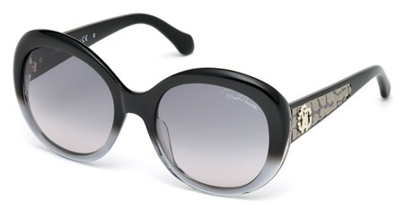 Roberto Cavalli TEJAT Sunglasses, 05B - Black/other / Gradient Smoke