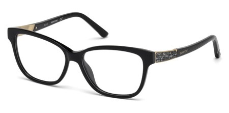 Swarovski GREY Eyeglasses, 001 - Shiny Black