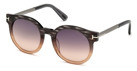 Tom Ford FT0435-F Sunglasses, 20B - Grey/other / Gradient Smoke