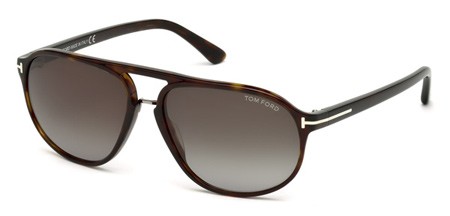 Tom Ford JACOB Sunglasses, 52B - Dark Havana / Gradient Smoke