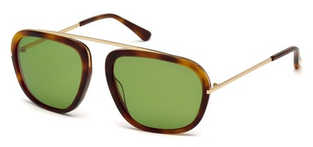 Tom Ford JOHNSON Sunglasses, 52N - Dark Havana / Green