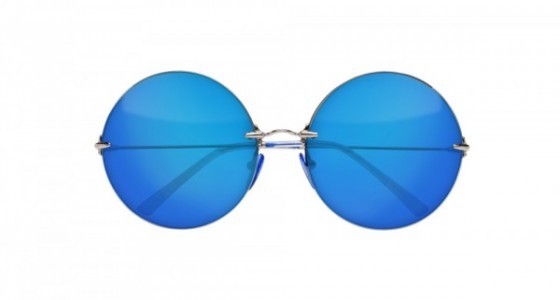 Christopher Kane CK0001S Sunglasses, 002 - SILVER with BLUE lenses