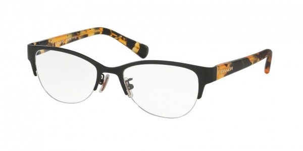 Coach HC5078 Eyeglasses, 9253 SATIN BLACK/HONEY MOSAIC (BLACK)