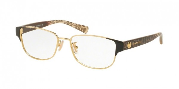 Coach HC5079 Eyeglasses, 9257 BLACK GOLD/WILD BEAST (GOLD)