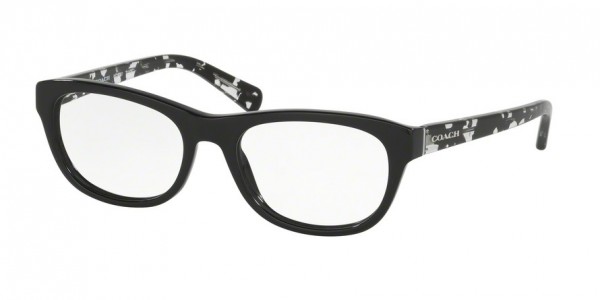 Coach HC6081 Eyeglasses, 5348 BLACK/BLACK CRYSTAL MOSAIC (BLACK)