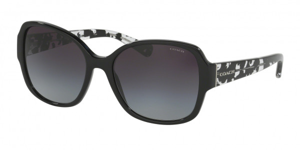 Coach HC8166F Sunglasses, 534811 BLACK GREY GRADIENT (BLACK)