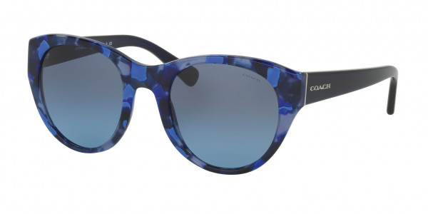 Coach HC8167 L155 Sunglasses, 536117 BLUE BLACK MOSAIC/NAVY (HAVANA)