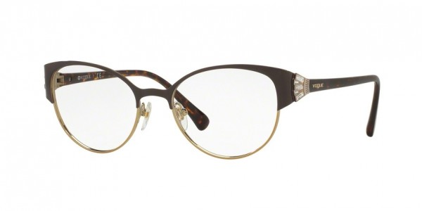 Vogue VO4015B Eyeglasses, 997 BROWN/PALE GOLD (BROWN)