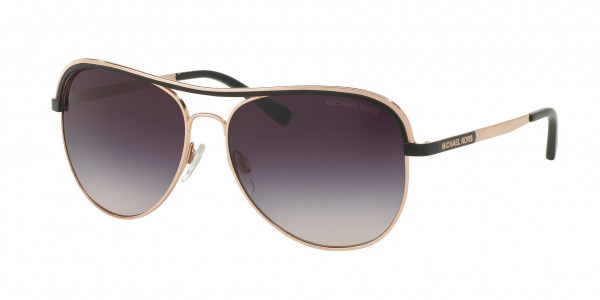 Michael Kors MK1012 VIVIANNA I Sunglasses, 110836 ROSE GOLD/BLACK (PINK)
