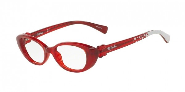 Disney Eyewear 3E4009 Eyeglasses, 1577 MILKY RED (RED)