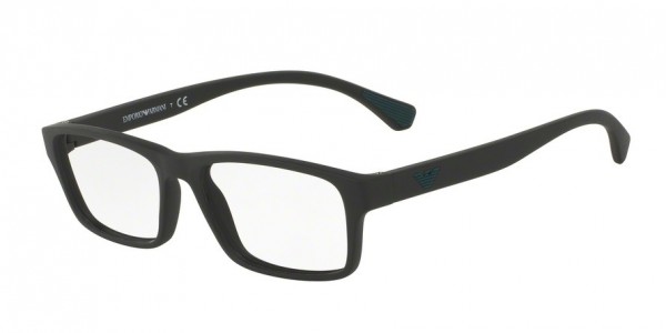 Emporio Armani EA3088 Eyeglasses, 5042 MATTE BLACK (BLACK)