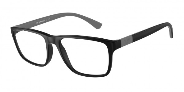 Emporio Armani EA3091 Eyeglasses, 5001 MATTE BLACK (BLACK)