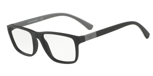 Emporio Armani EA3091F Eyeglasses, 5042 MATTE BLACK (BLACK)