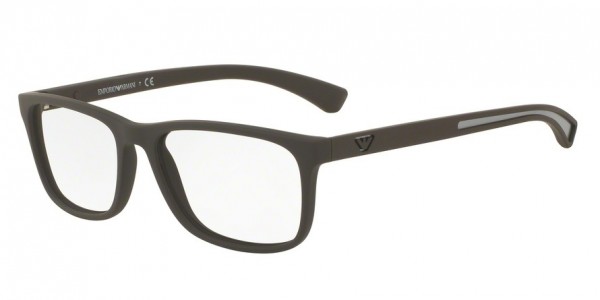 Emporio Armani EA3092F Eyeglasses, 5305 BROWN RUBBER (BROWN)