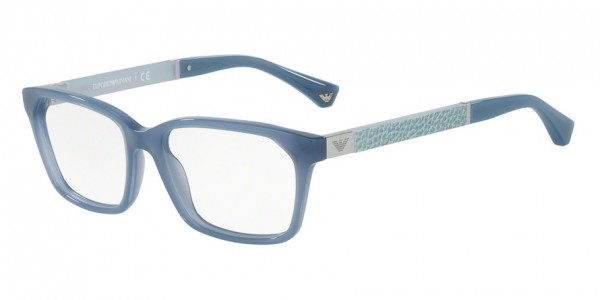 Emporio Armani EA3095 Eyeglasses, 5505 OPAL AZURE BLUE (BLUE)