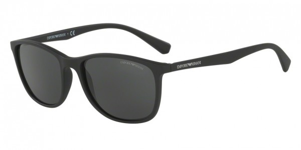 Emporio Armani EA4074 Sunglasses, 504287 MATTE BLACK (BLACK)