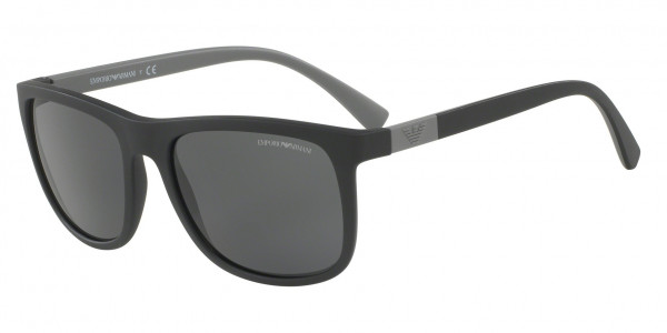 Emporio Armani EA4079 Sunglasses, 504287 MATTE BLACK GREY (BLACK)