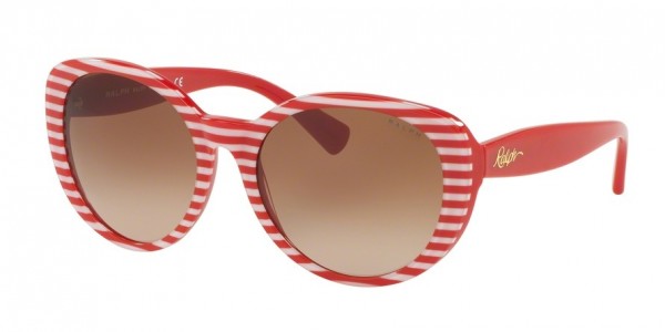 Ralph RA5212 Sunglasses, 315913 RED STRIPE/RED (MULTI)