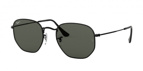 Ray-Ban RB3548N HEXAGONAL Sunglasses, 002/58 HEXAGONAL BLACK G-15 GREEN (BLACK)
