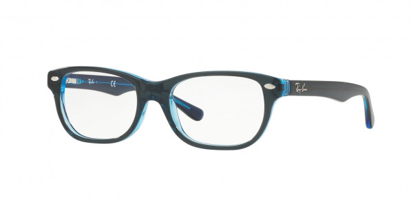 Ray-Ban Junior RY1555 Eyeglasses, 3667 BLUE ON BLUE FLUO (BLUE)