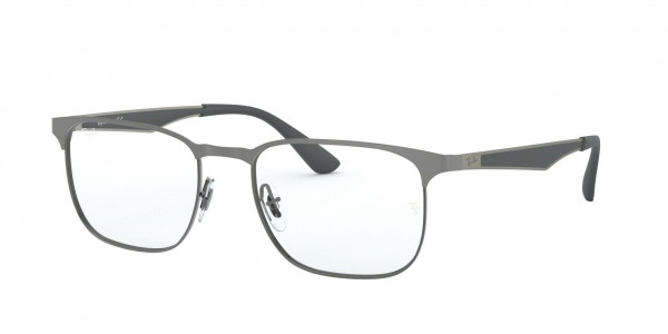 Ray-Ban Optical RX6363 Eyeglasses, 2553 BRUSHED GUNMETAL ON GUNMETAL (GREY)
