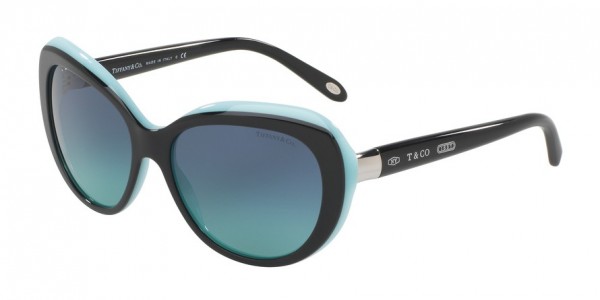 Tiffany & Co. TF4122F Sunglasses, 80559S BLACK/BLUE (BLACK)