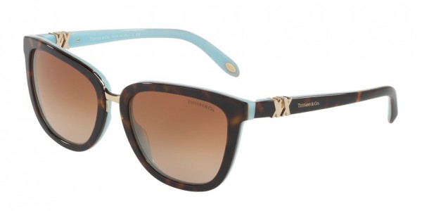 Tiffany & Co. TF4123 Sunglasses, 81343B HAVANA/BLUE (HAVANA)