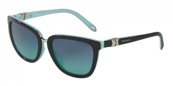 Tiffany & Co. TF4123F Sunglasses, 80559S BLACK/BLUE (BLACK)