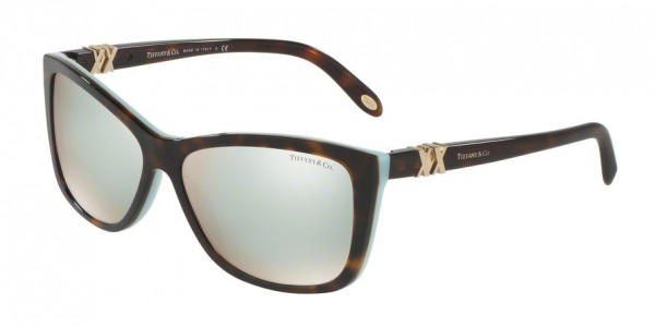 Tiffany & Co. TF4124 Sunglasses, 813464 HAVANA/BLUE (HAVANA)