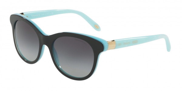 Tiffany & Co. TF4125 Sunglasses, 81633C BLACK/SHOT/BLUE (BLACK)