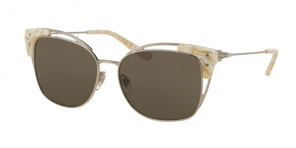 Tory Burch TY6049 Sunglasses, 31493 SILVER/IVORY CONFETTI SOLID SM (SILVER)