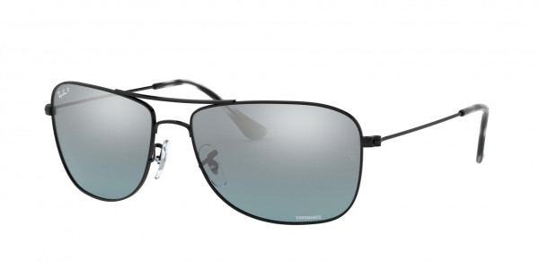 Ray-Ban RB3543 Sunglasses, 002/5L BLACK BLUE MIRROR SILVER (BLACK)