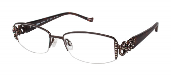 Tura TE244 Eyeglasses, Dark Brown (DBR)