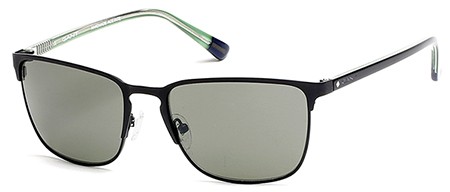 Gant GA7065 Sunglasses, 02N - Matte Black / Green
