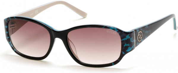 Guess GU7436 Sunglasses, 89F - Turquoise/other / Gradient Brown